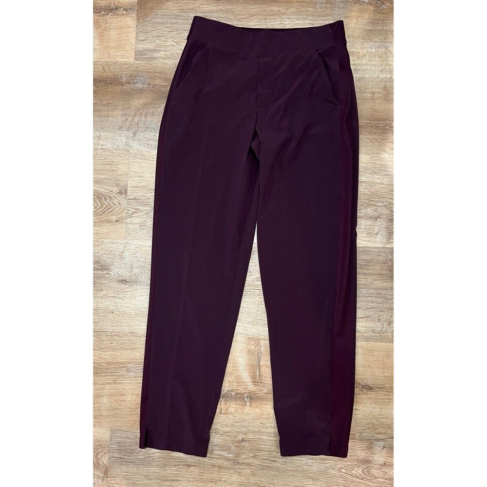 Athleta Brooklyn Mid Rise Ankle Pants Women’s 6 Tall Burgundy Plum Featherweight